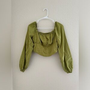 Green Long Sleeve Top